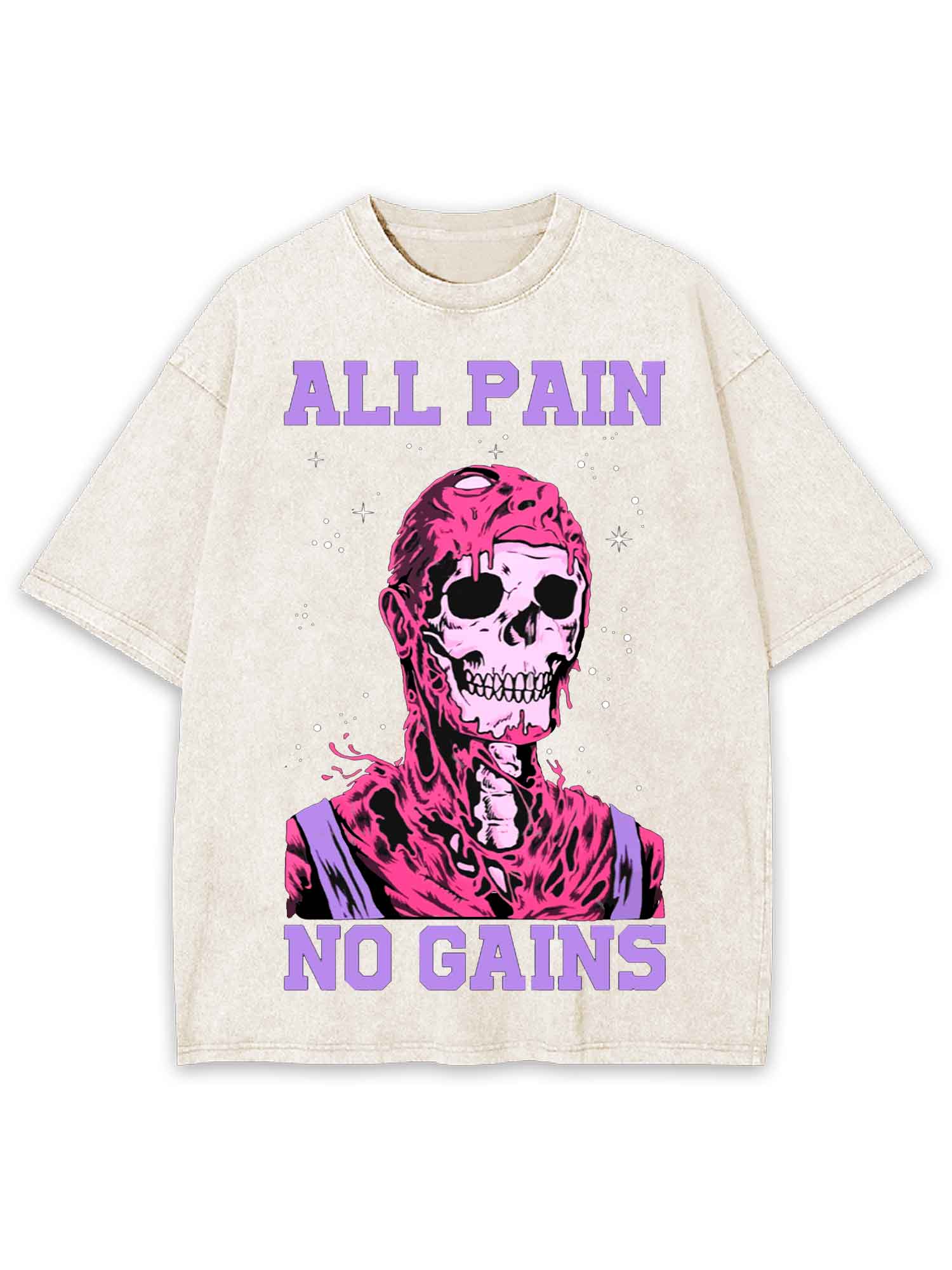 All Pain No Gains Washed Tshirt