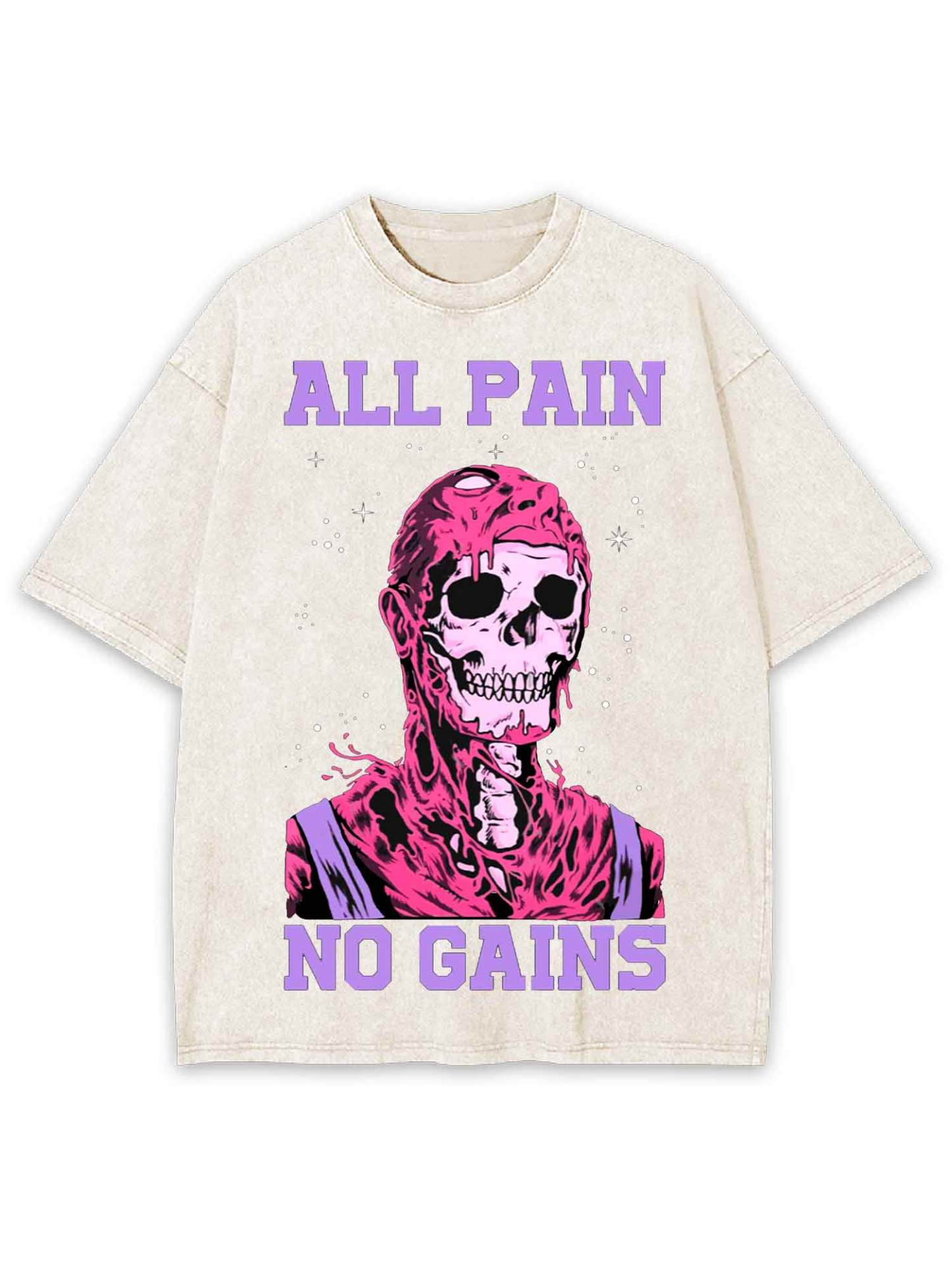All Pain No Gains Washed Tshirt