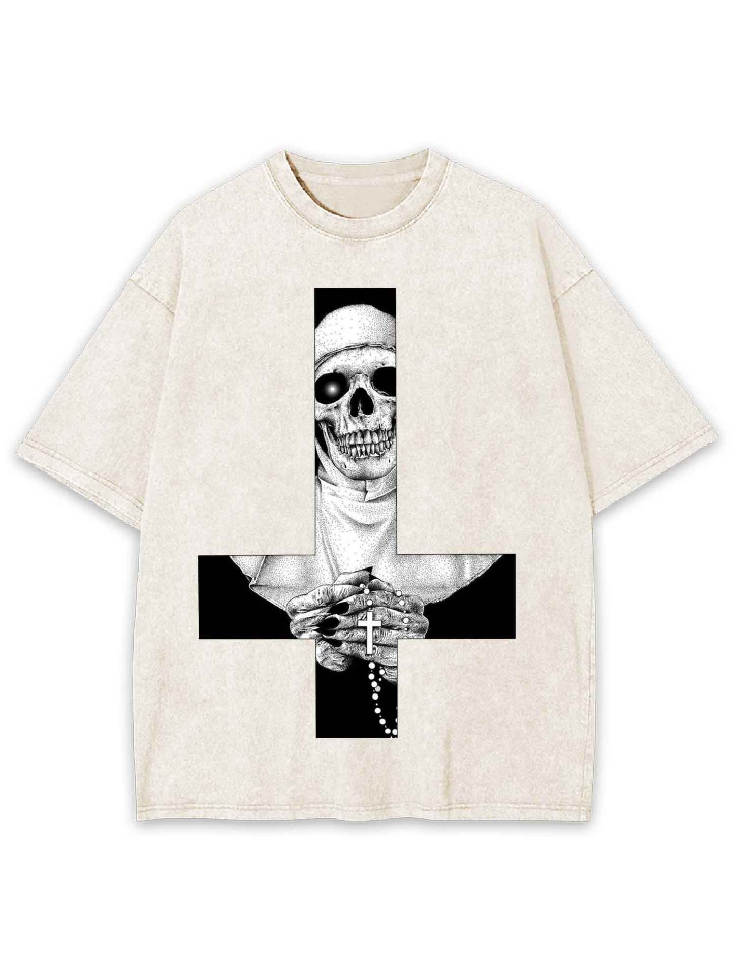 Skeletal Nun Washed Tshirt