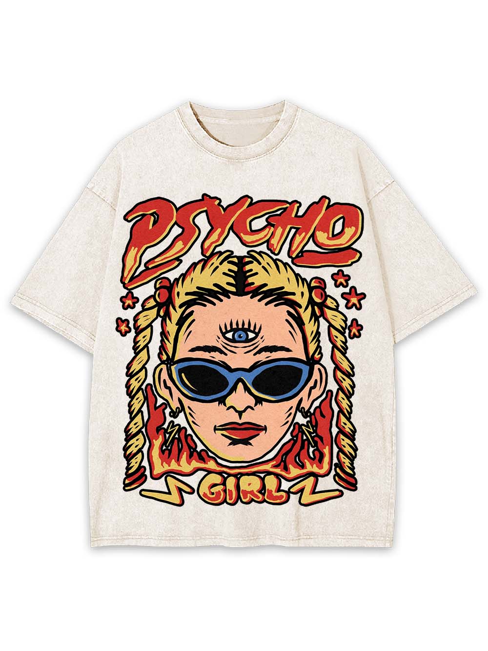 PSYCHO GIRL WASHED TSHIRT
