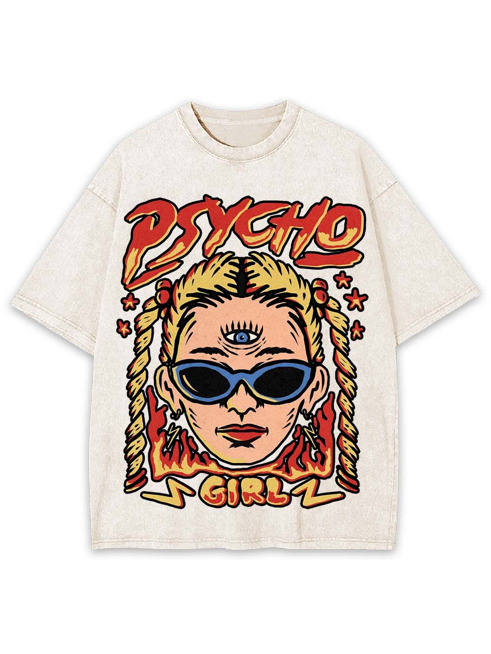 PSYCHO GIRL WASHED TSHIRT