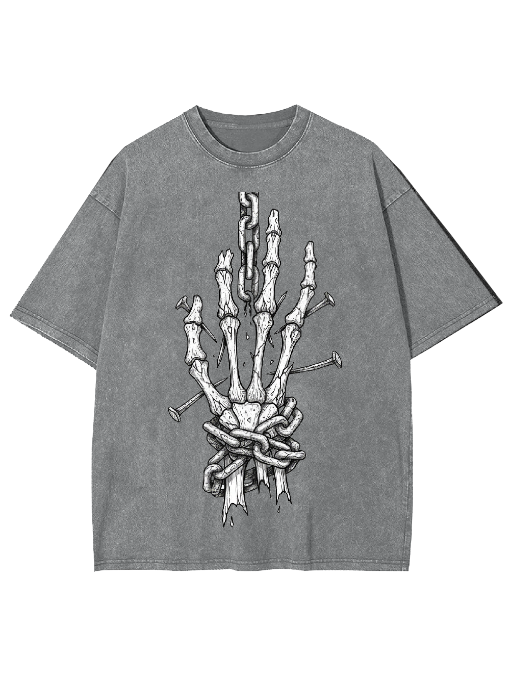 Chained Skeleton Hand Washed Tshirt