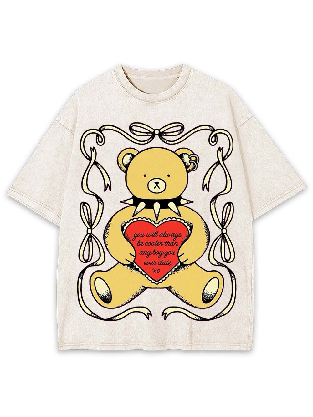LOVE FROM THE REBEL BEAR WASHED TSHIRT