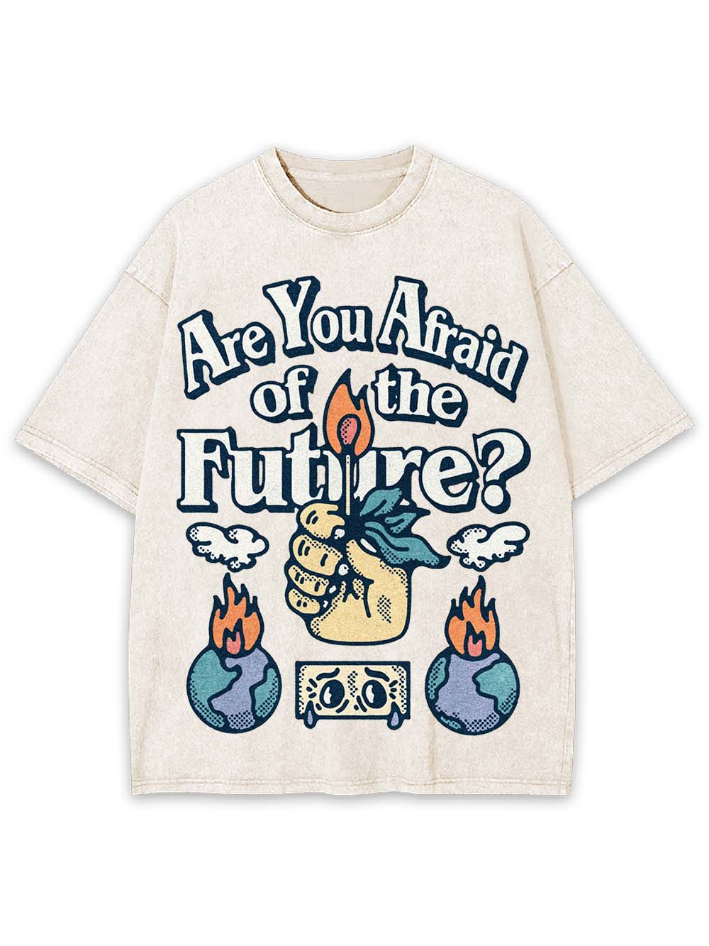 Are You Afraid Of The Future? Washed Tshirt