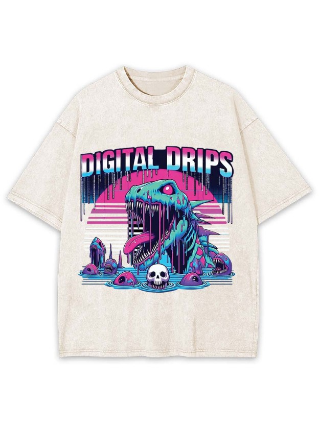 Digital Drips Washed Tshirt