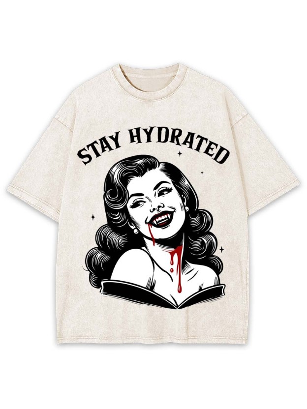 Stay Hydrated Washed Tshirt