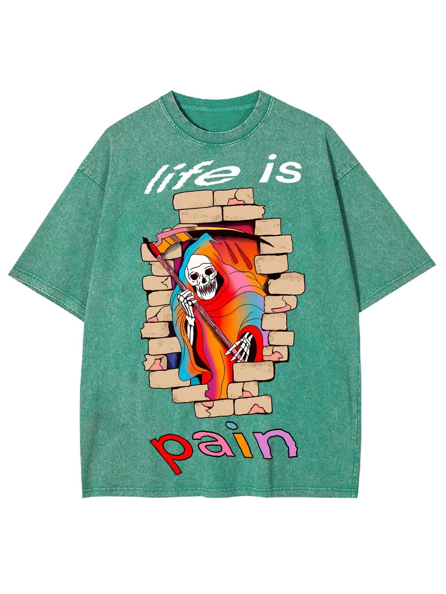 Life Is Pain Washed Tshirt