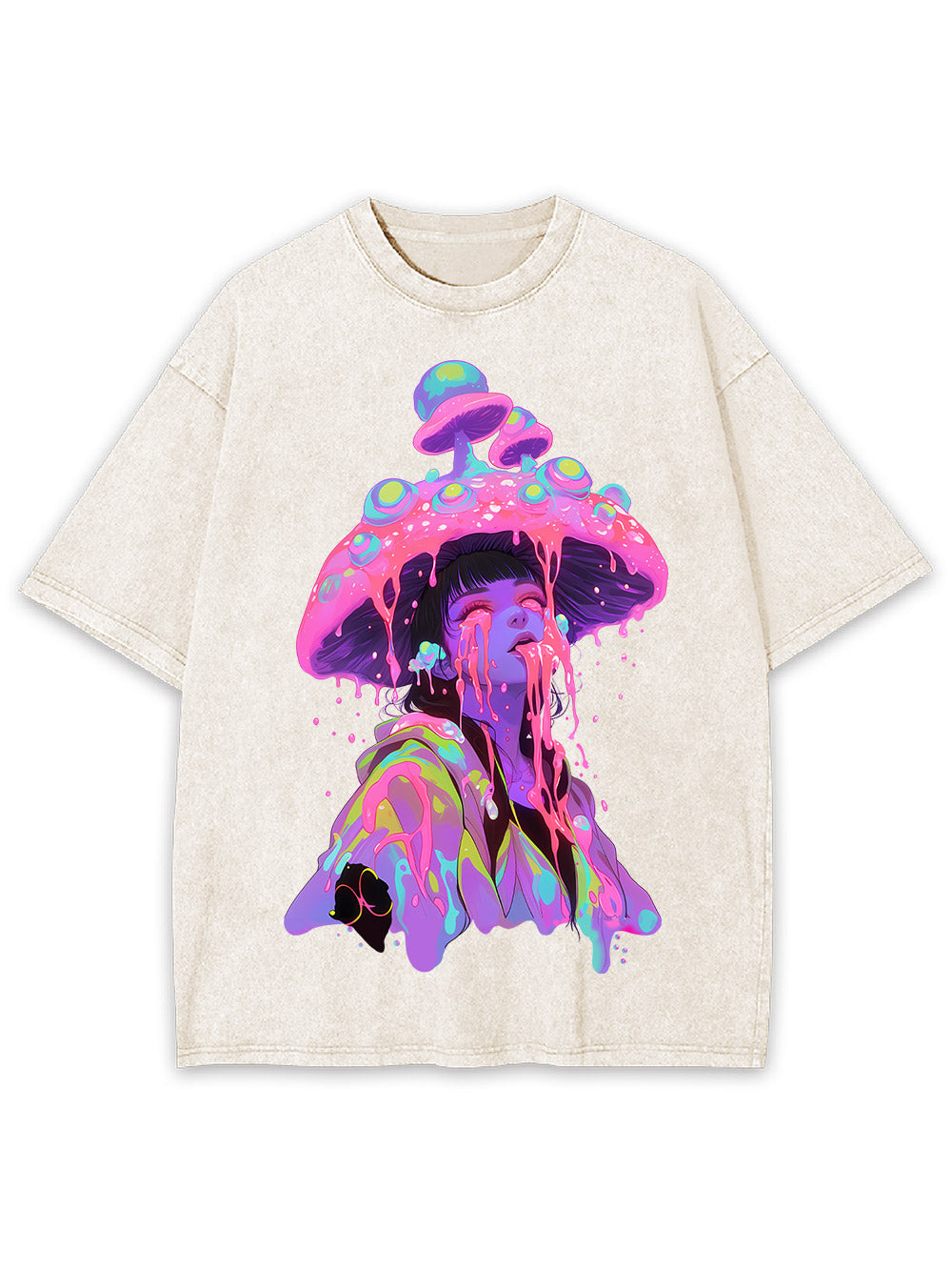 Mushroom Dreamscape Washed Tshirt