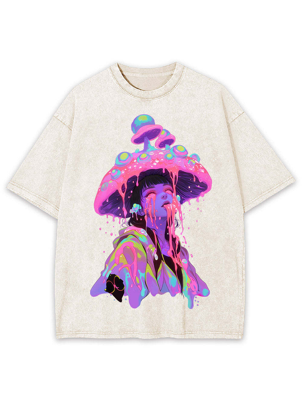 Mushroom Dreamscape Washed Tshirt