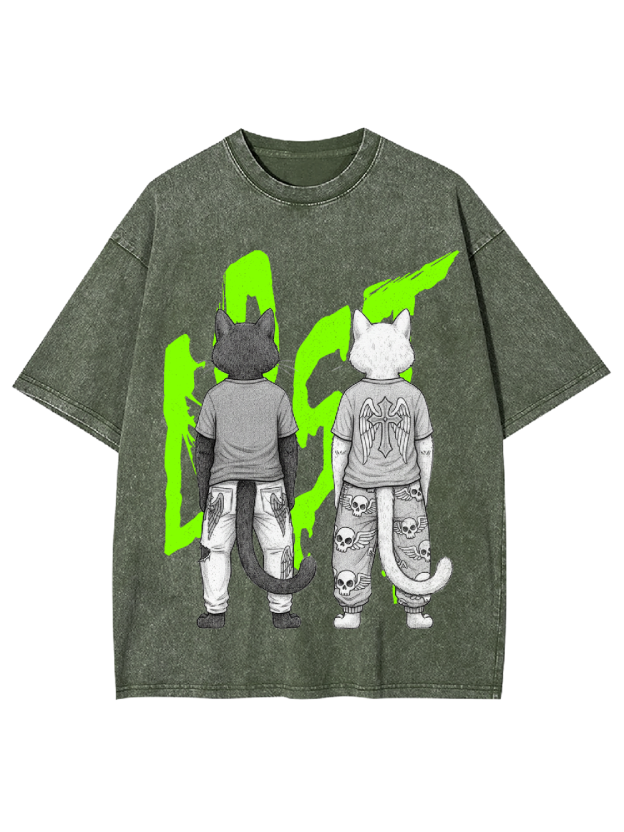 Two lost cats Washed Tshirt