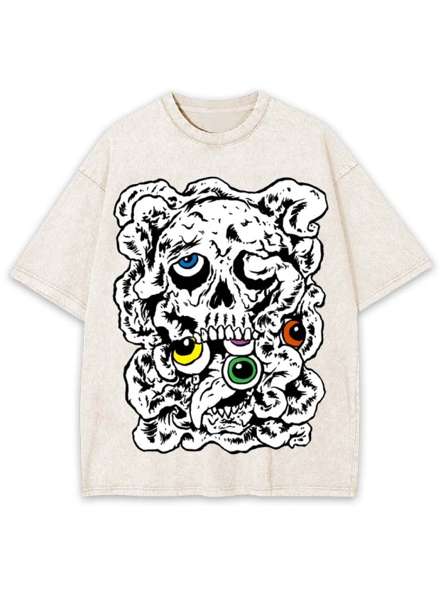 CHAOTIC SKULL WASHED TSHIRT