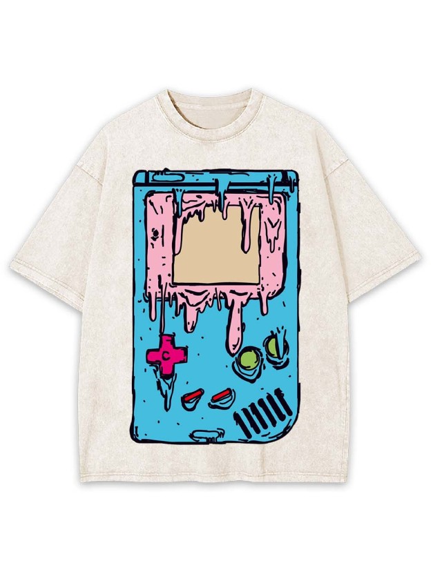 Melting Game Console Washed Tshirt