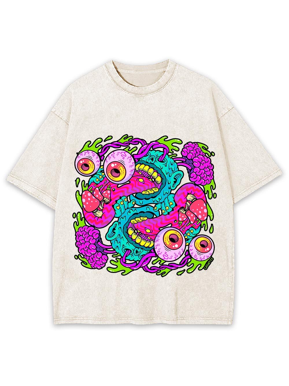 Psychedelic Chaos Washed Tshirt