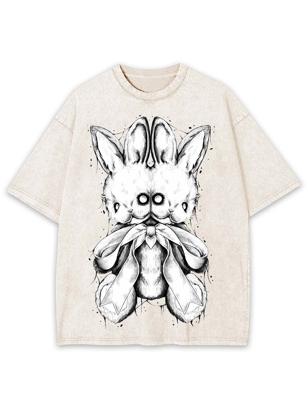 Two-Headed Bunny Washed Tshirt
