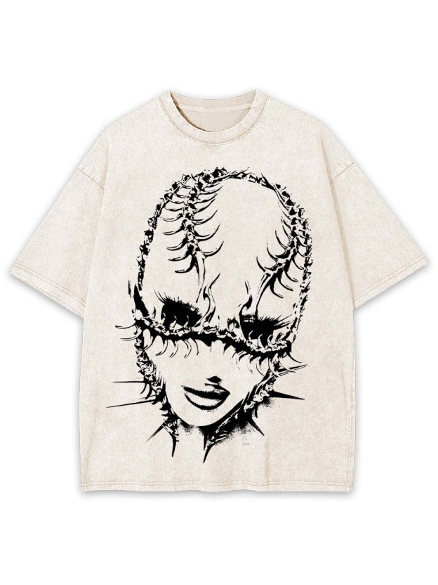 Thorned Veil of Silence Washed Tshirt