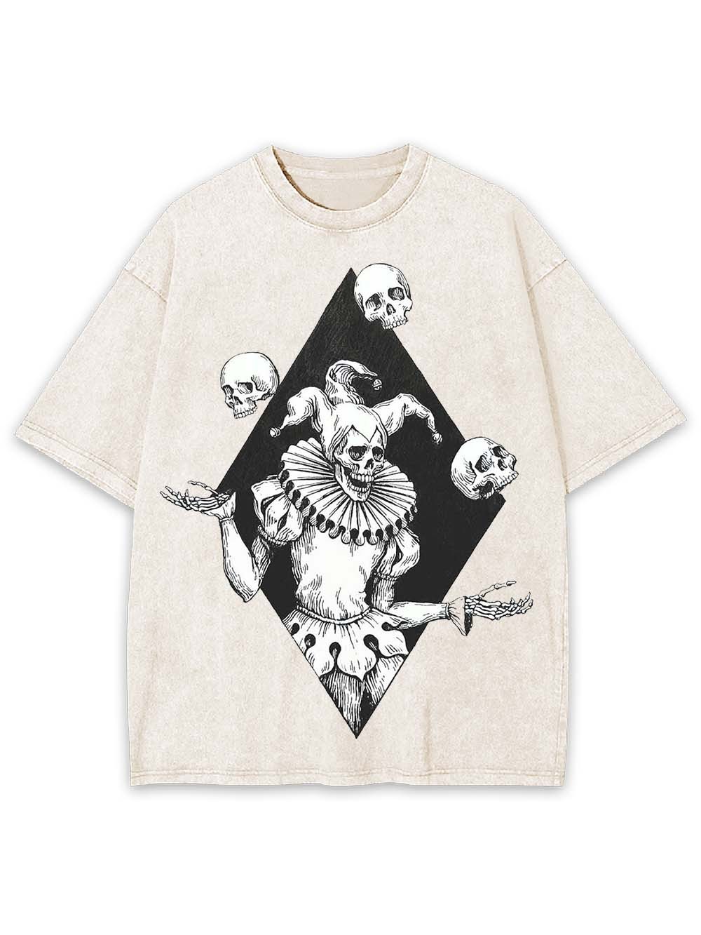 Jester Of Death Washed Tshirt-ClassyOutlaw Sale