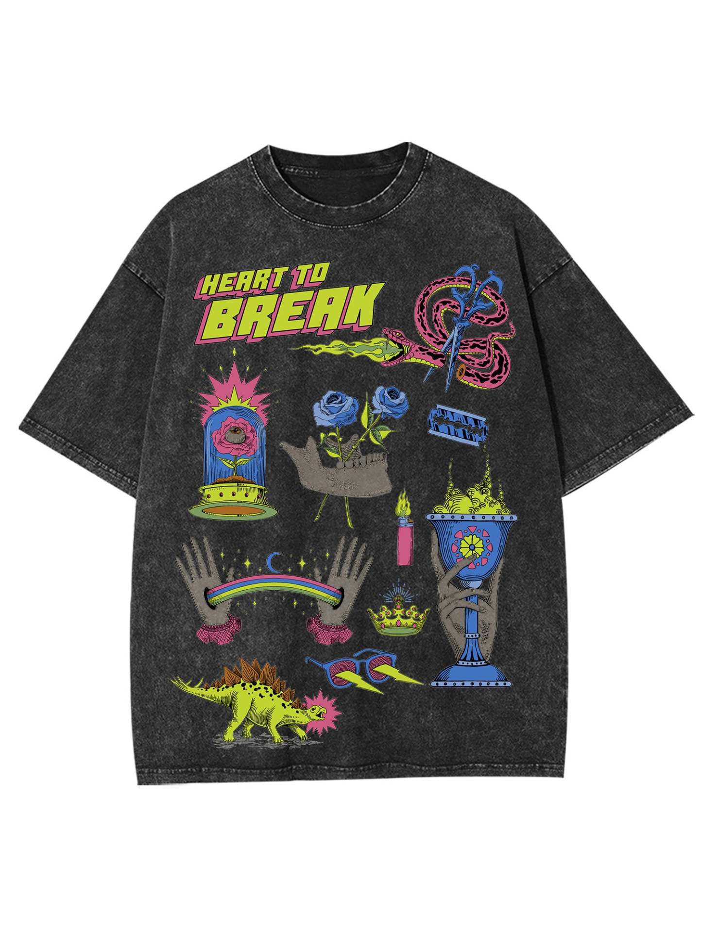 Heart To Break Washed Tshirt-ClassyOutlaw Sale