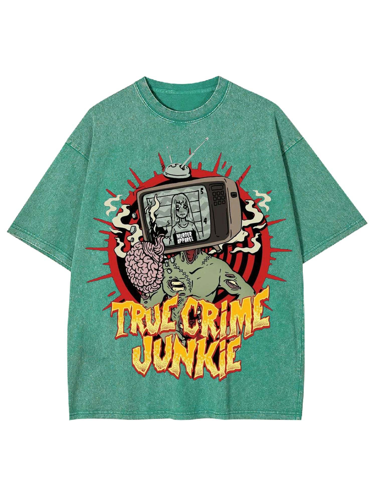 True Crime Junkie Washed Tshirt