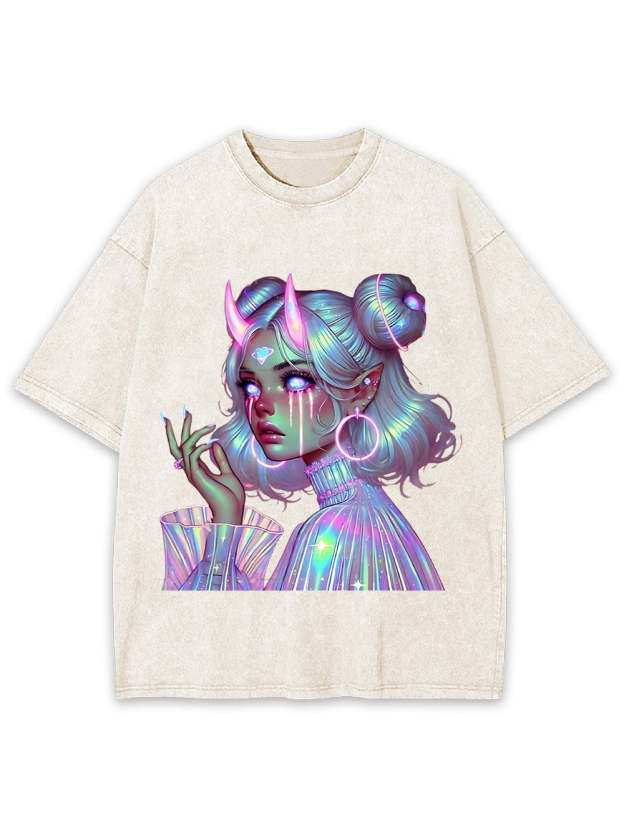 Neon Dreamscape Washed Tshirt