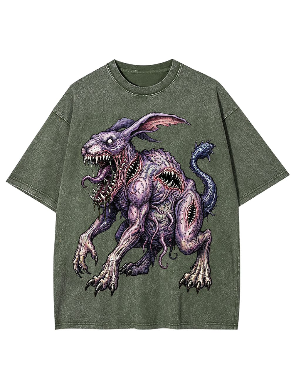 Terrifying Mutant Rabbits Washed Tshirt