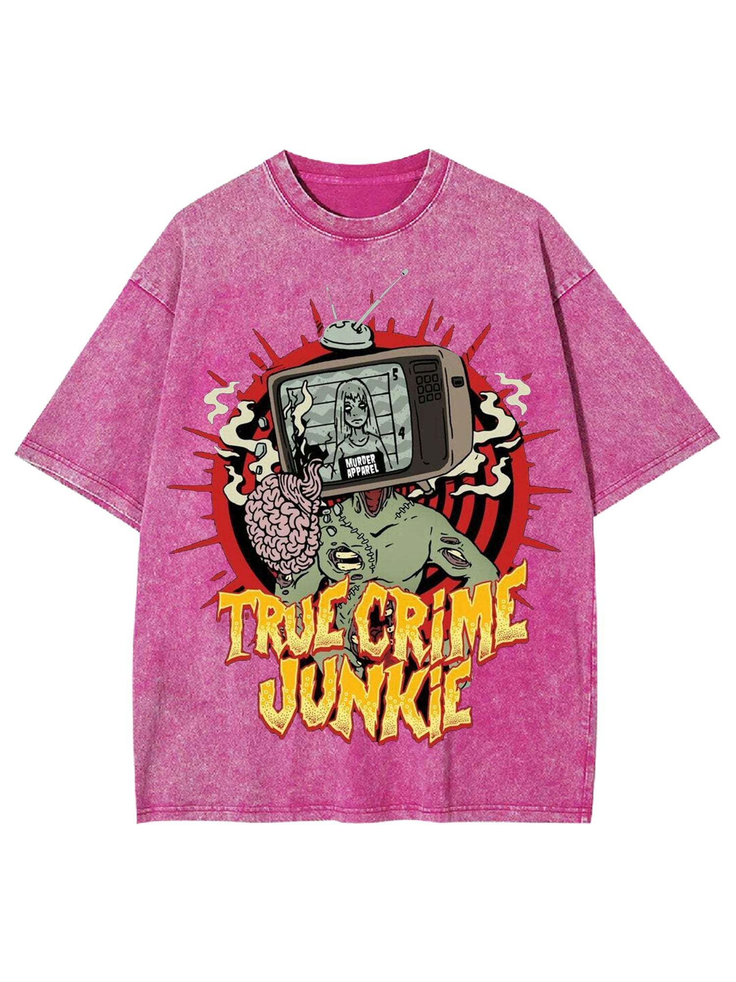True Crime Junkie Washed Tshirt