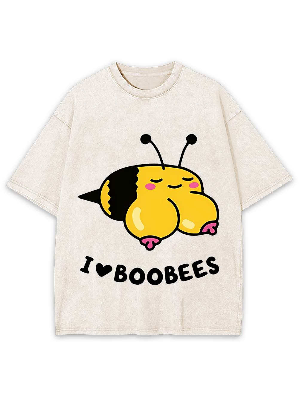 I Love Boobees Washed Tshirt