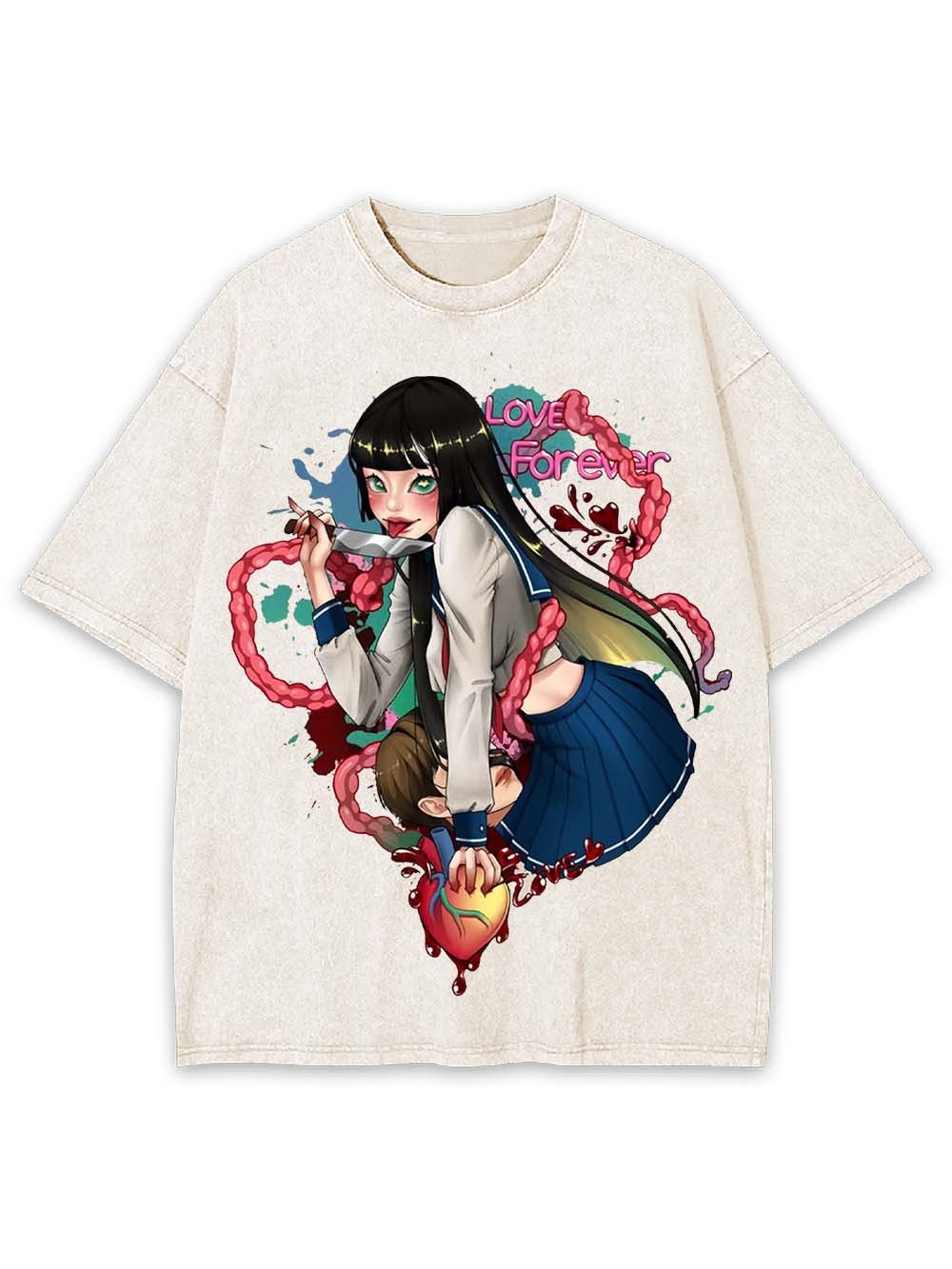 Love Forever in Darkness Washed Tshirt