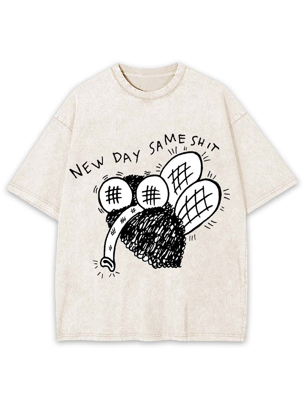 New Day Same Shit Washed Tshirt