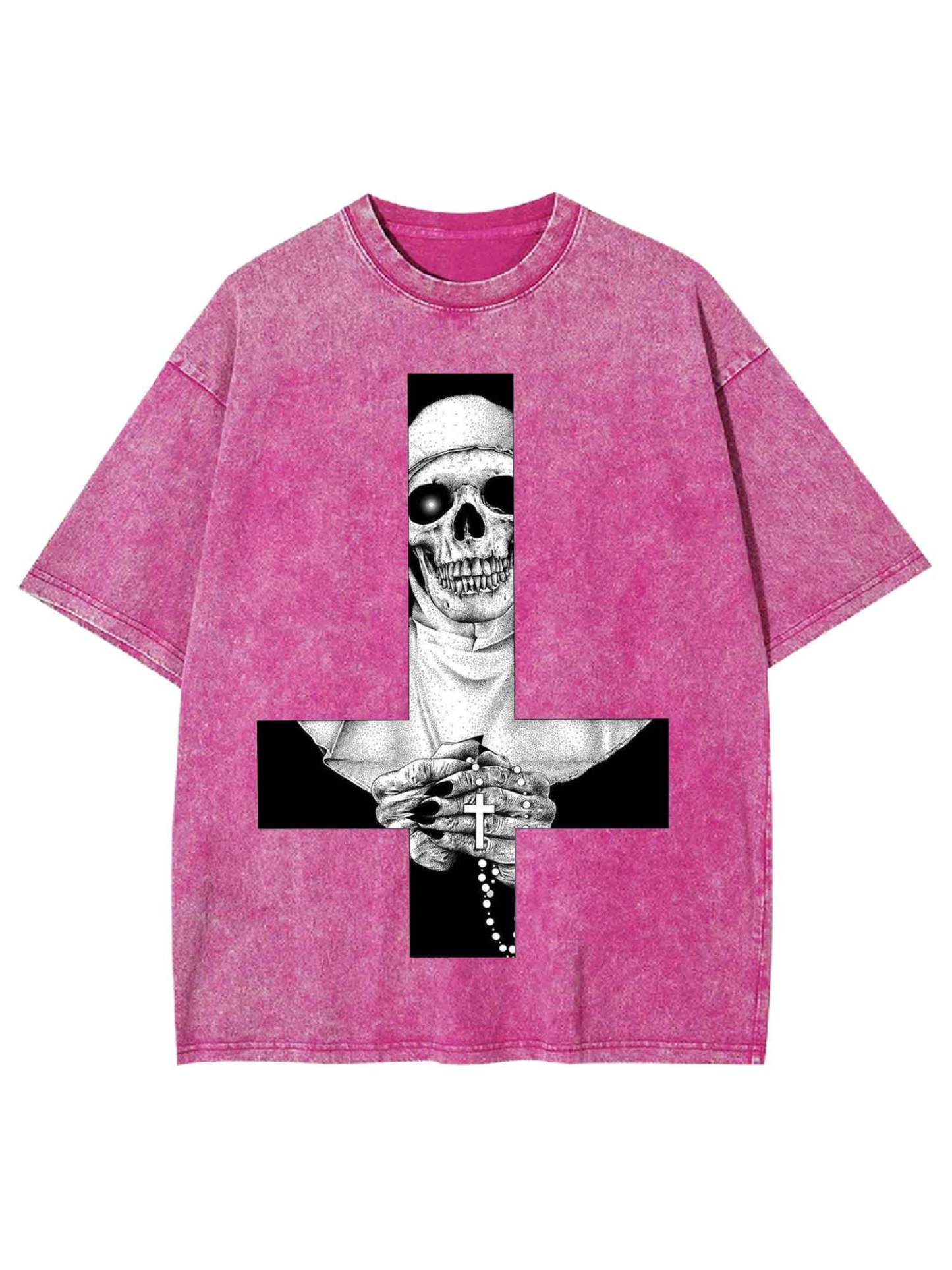 Skeletal Nun Washed Tshirt