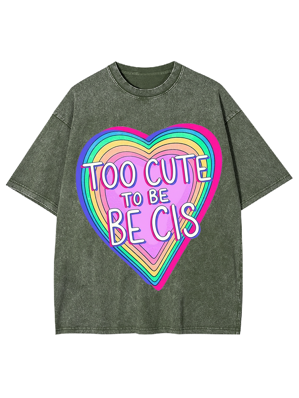 TOO CUTE To BE BE CIS Washed Tshirt