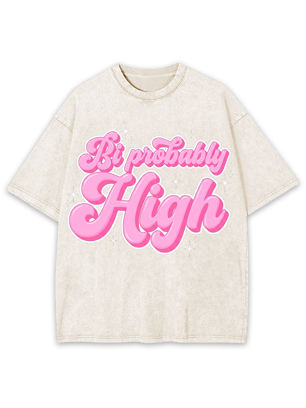 Bi probably high Washed Tshirt
