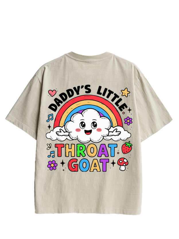 Rainbow Rebel Double Sided Print Washed TShirt