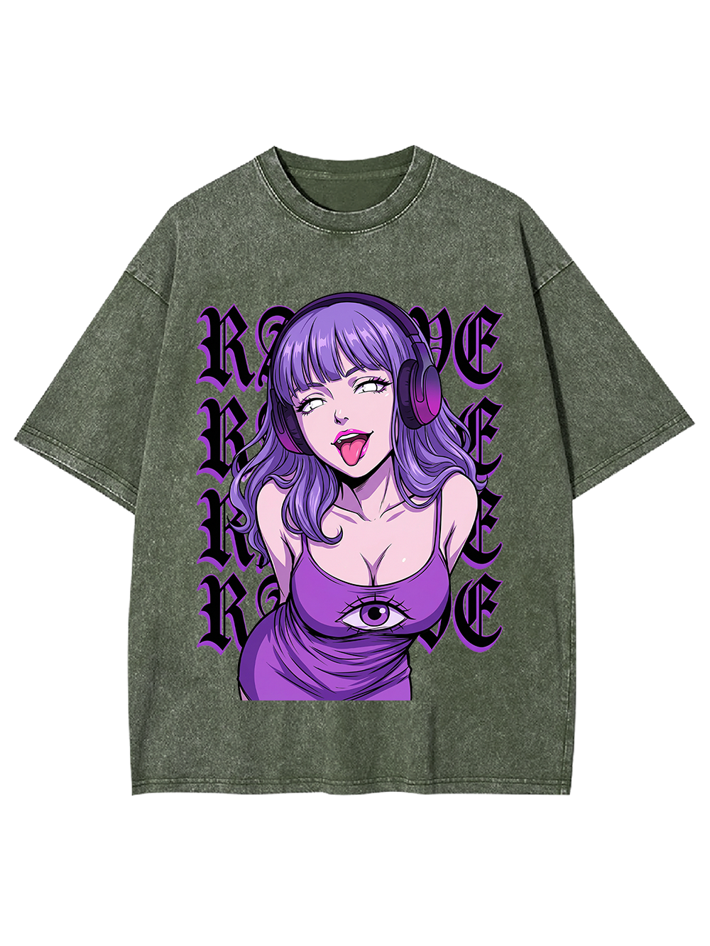 Cyber Raver Third Eye Washed Tshirt