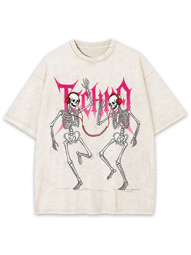 Techno Till Death Washed Tshirt