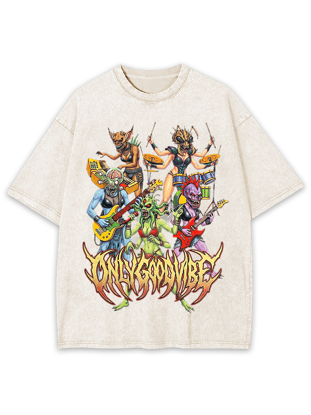 Demon Band Washed Tshirt