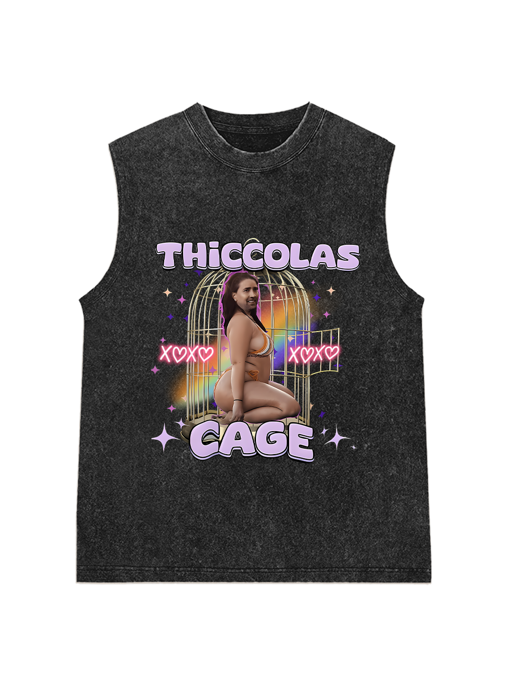 Thiccolas Cage Washed Tank Top