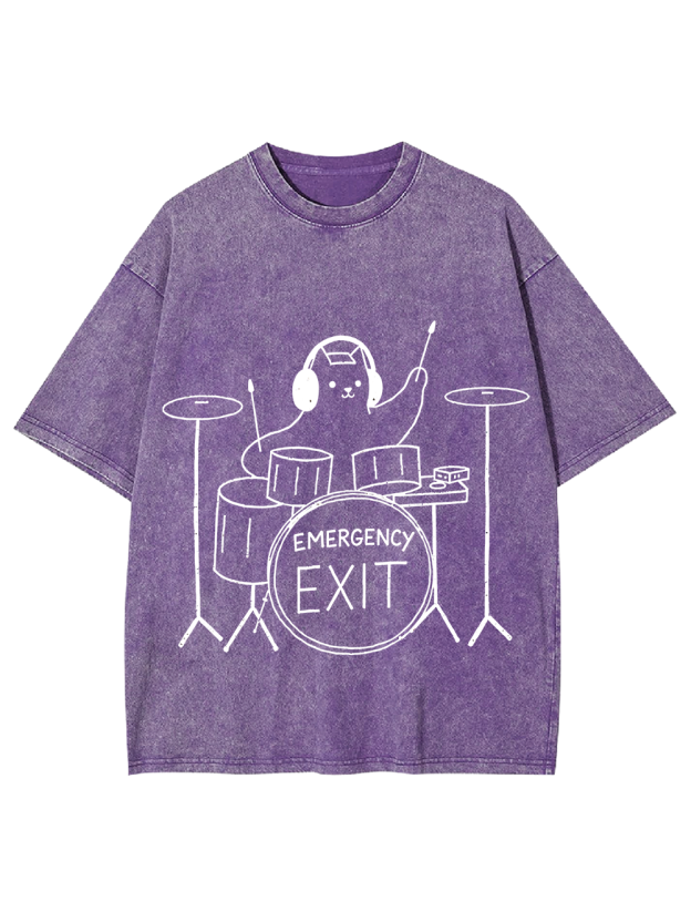 Emergency Groove – Cute Band Washed Tshirt