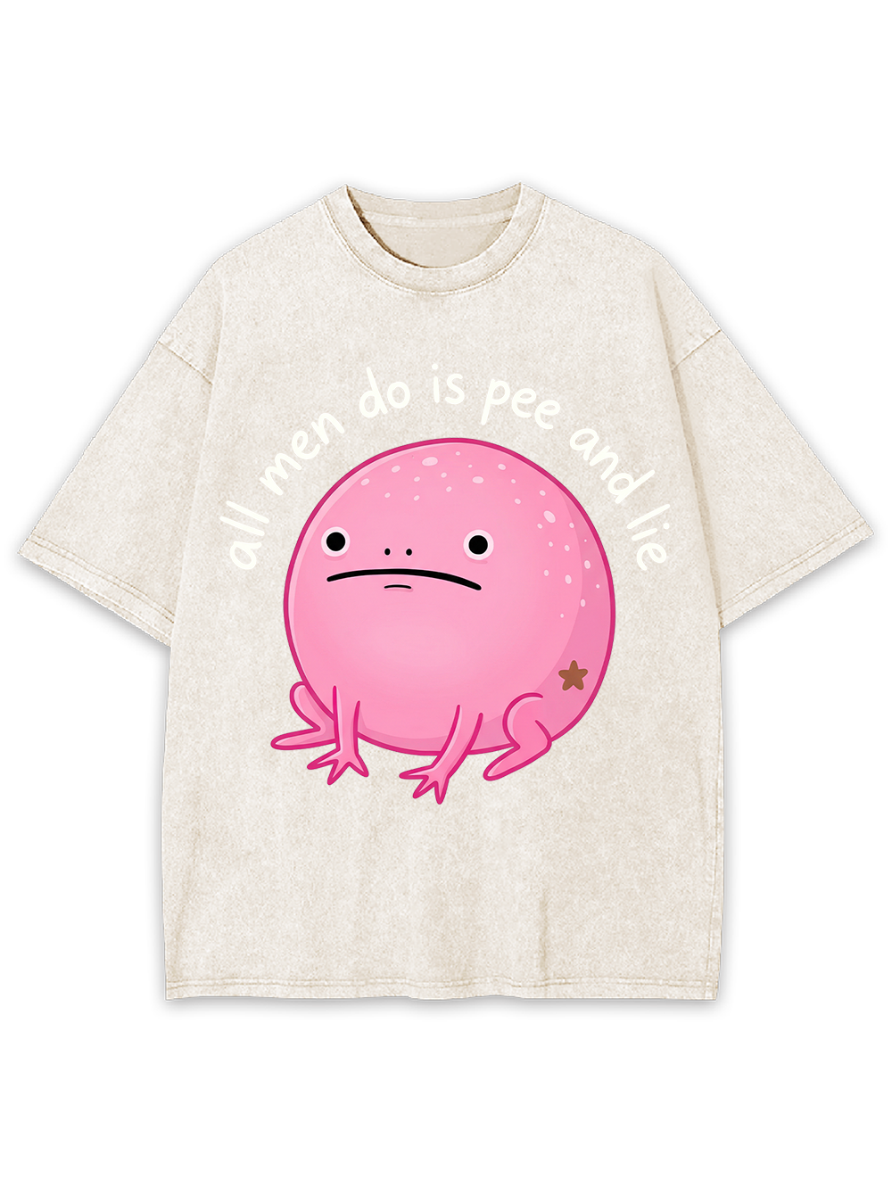 All men do is pee and lie Washed Tshirt