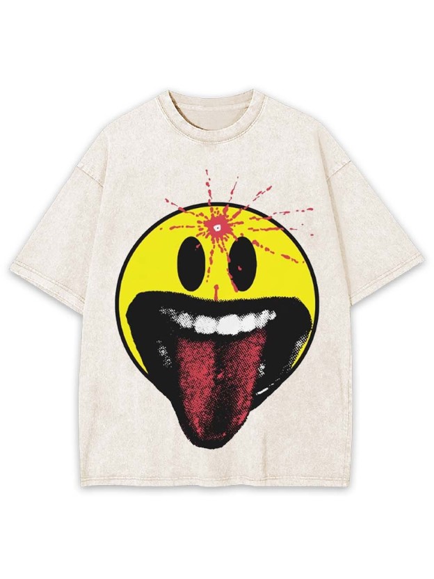 Smiley Madness Washed Tshirt