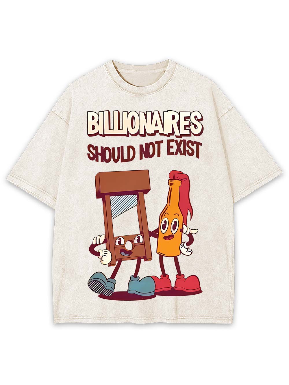 Billionaires Should Not Exist Washed Tshirt