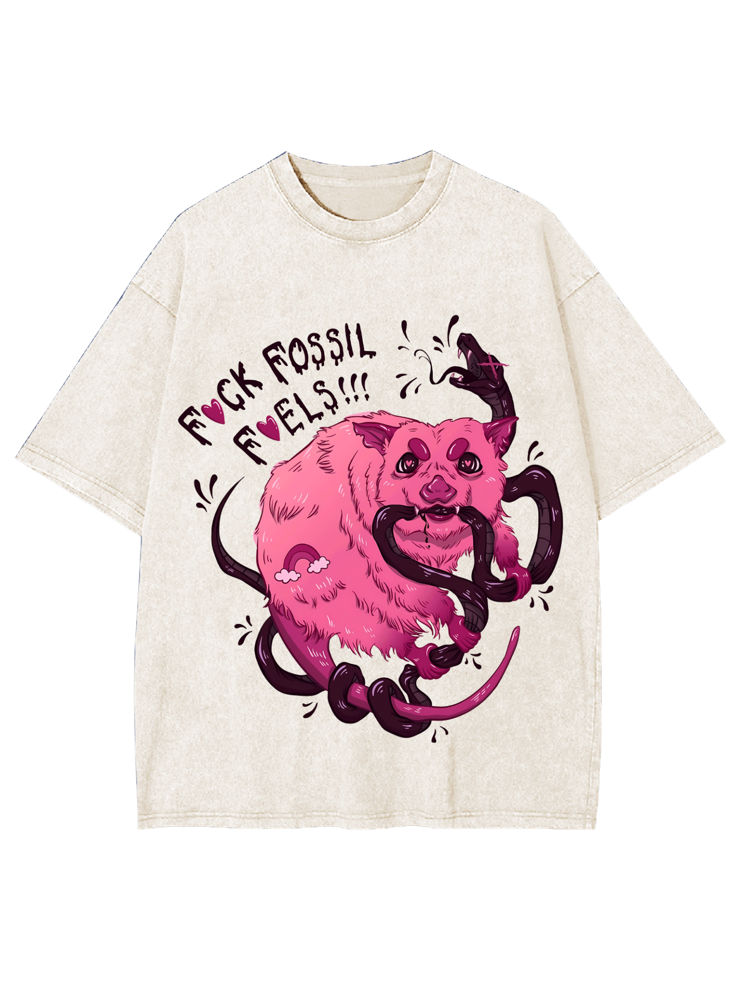 F*Ck Fossil Fuels Washed Tshirt