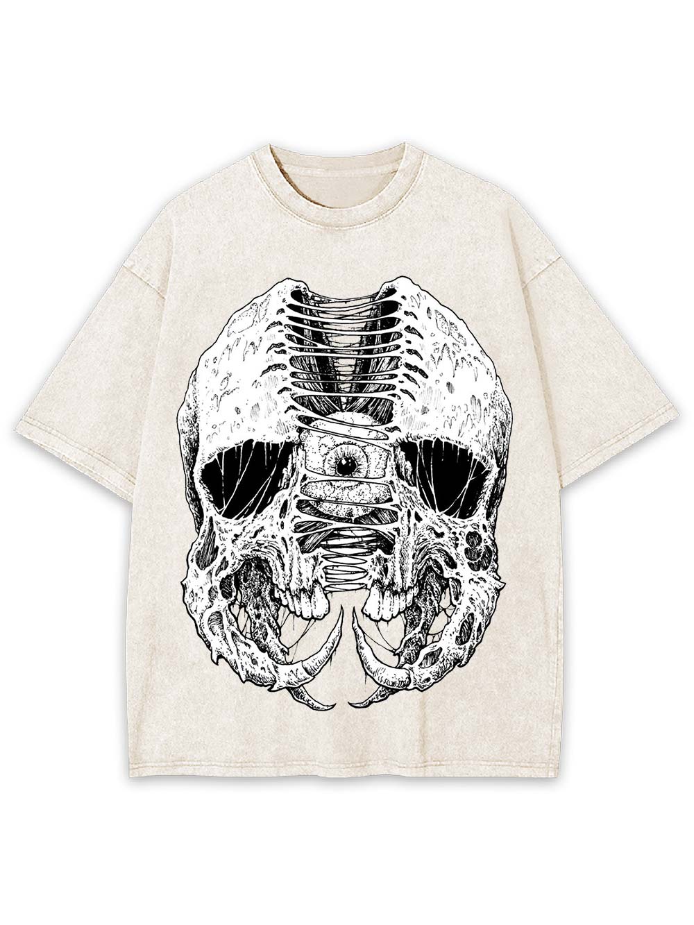 Laced Skull Washed Tshirt
