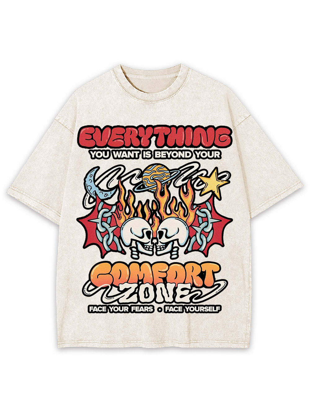 Face Your Fears. Face Yourself Washed Tshirt