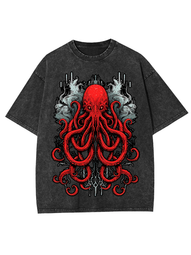 Abyssal Sea Monster Washed Tshirt