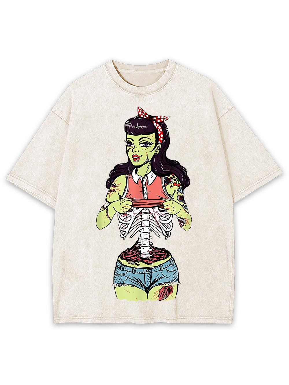 Zombie Girl Washed Tshirt