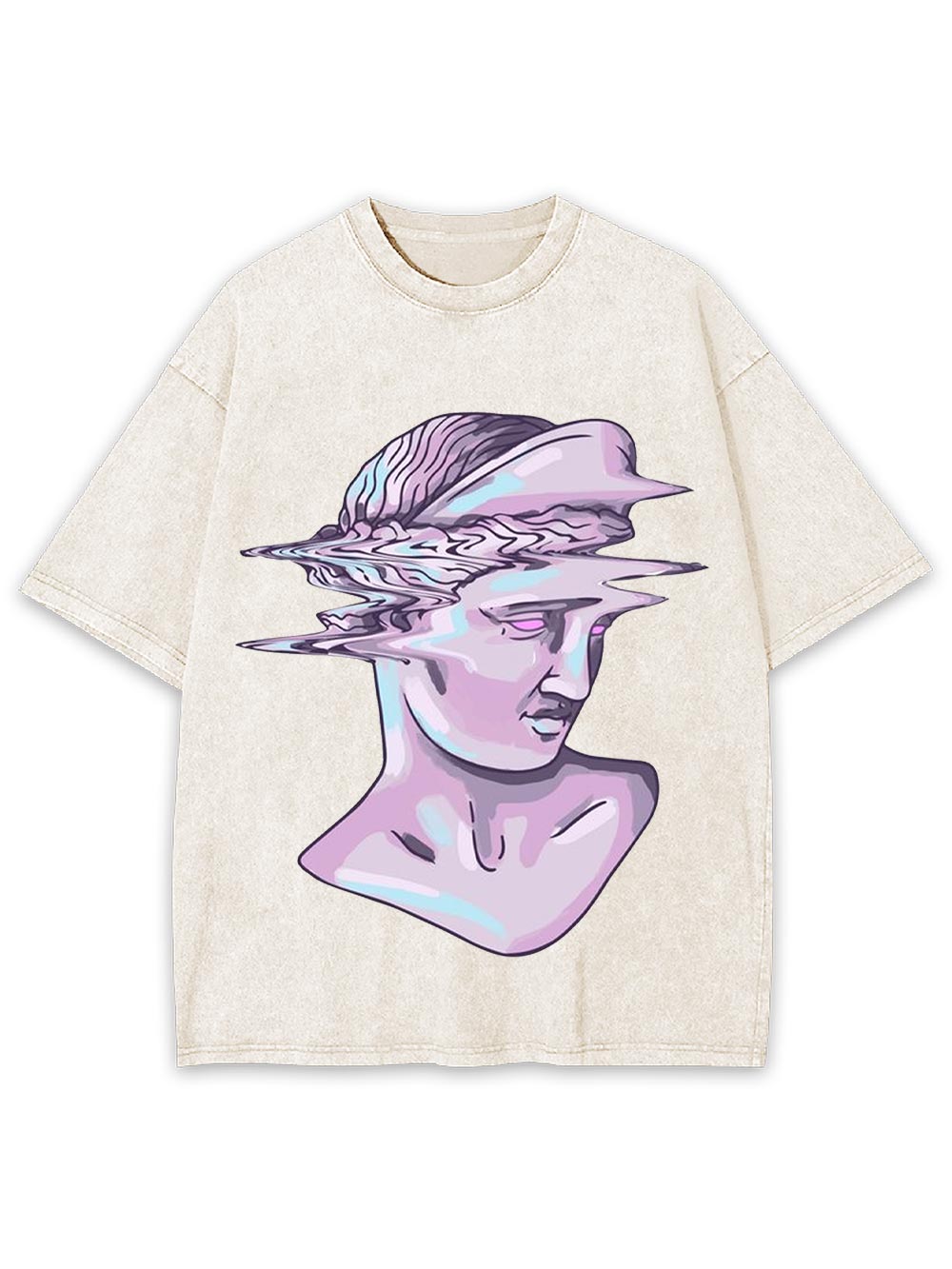 Glitched Statue Washed Tshirt