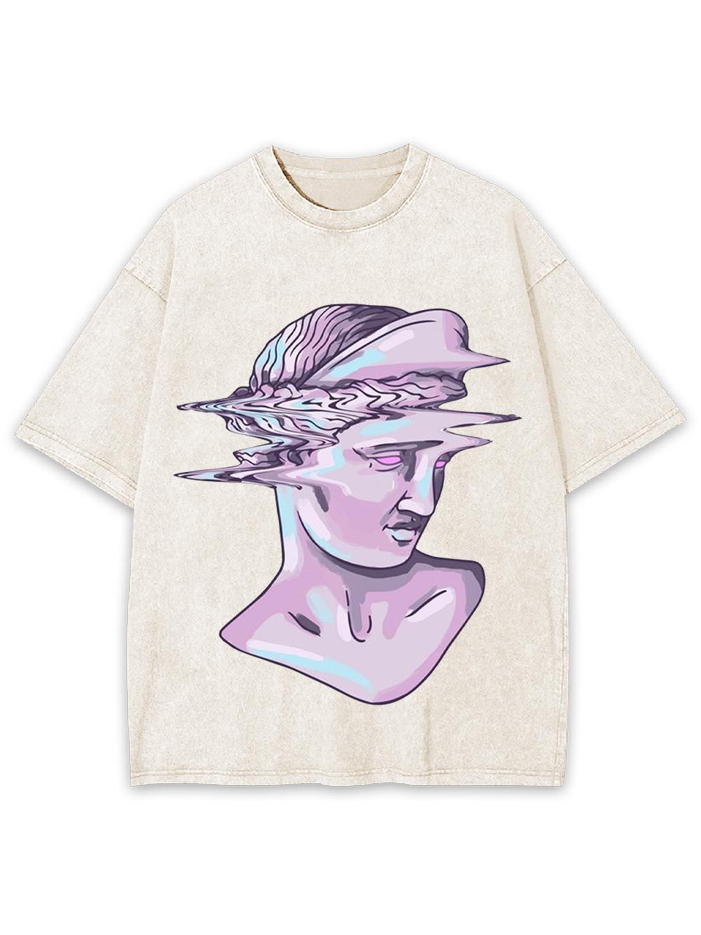 Glitched Statue Washed Tshirt