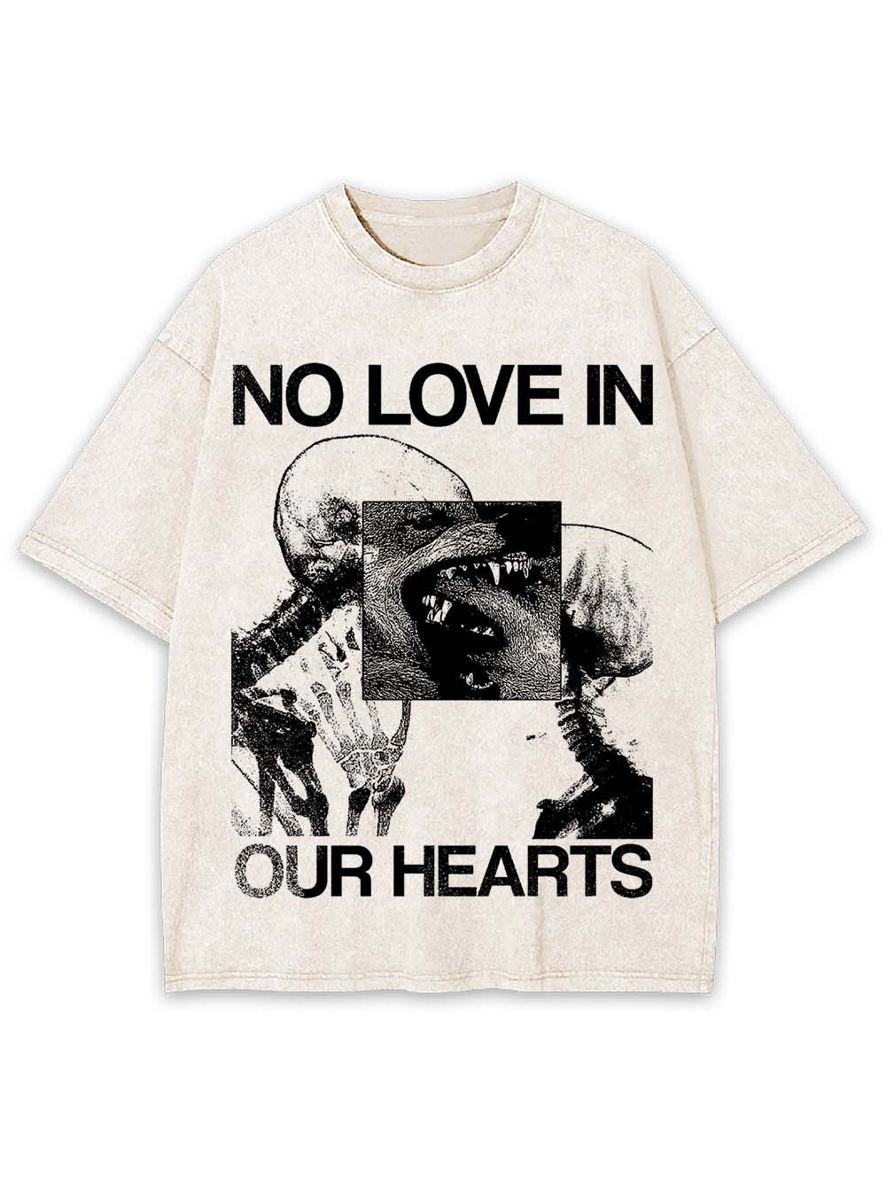 No Love In Our Hearts Washed Tshirt