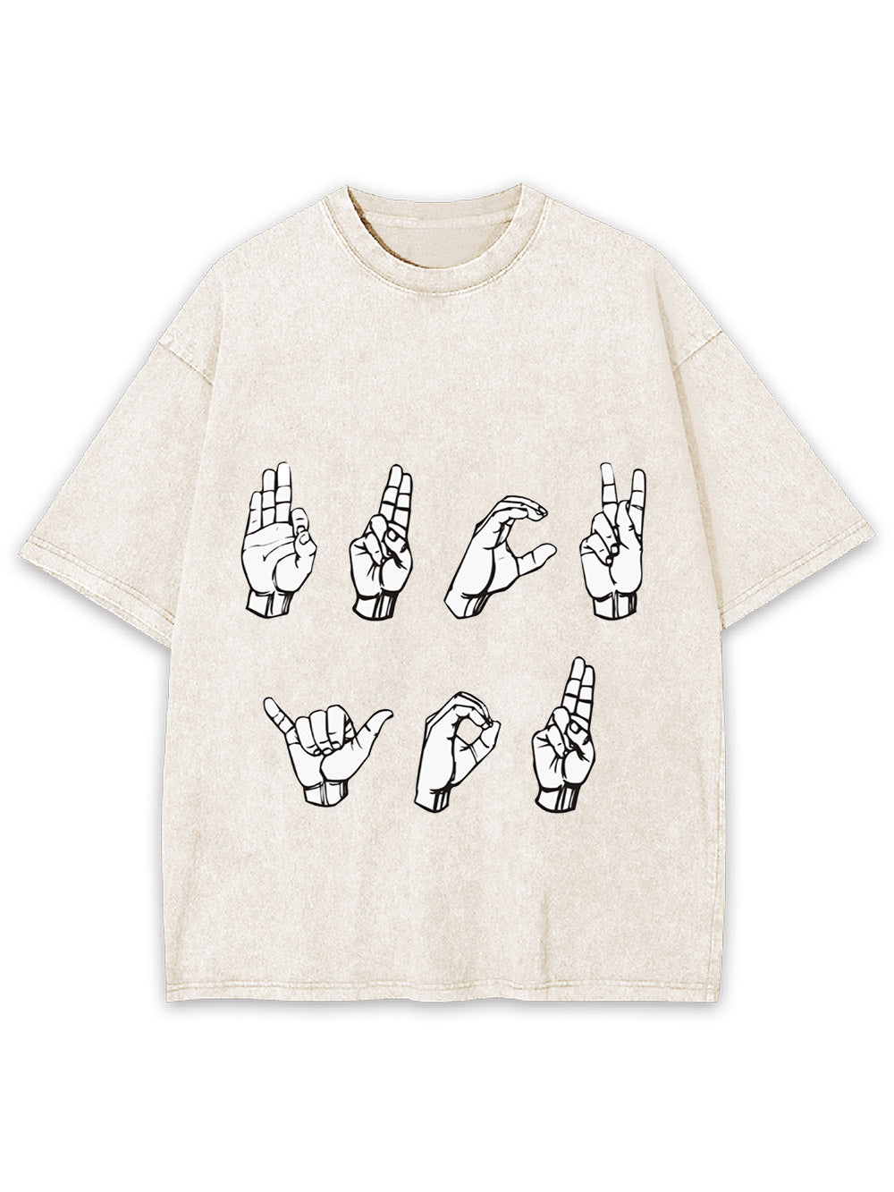 F*Ck You In Sign Language Rude Washed Tshirt