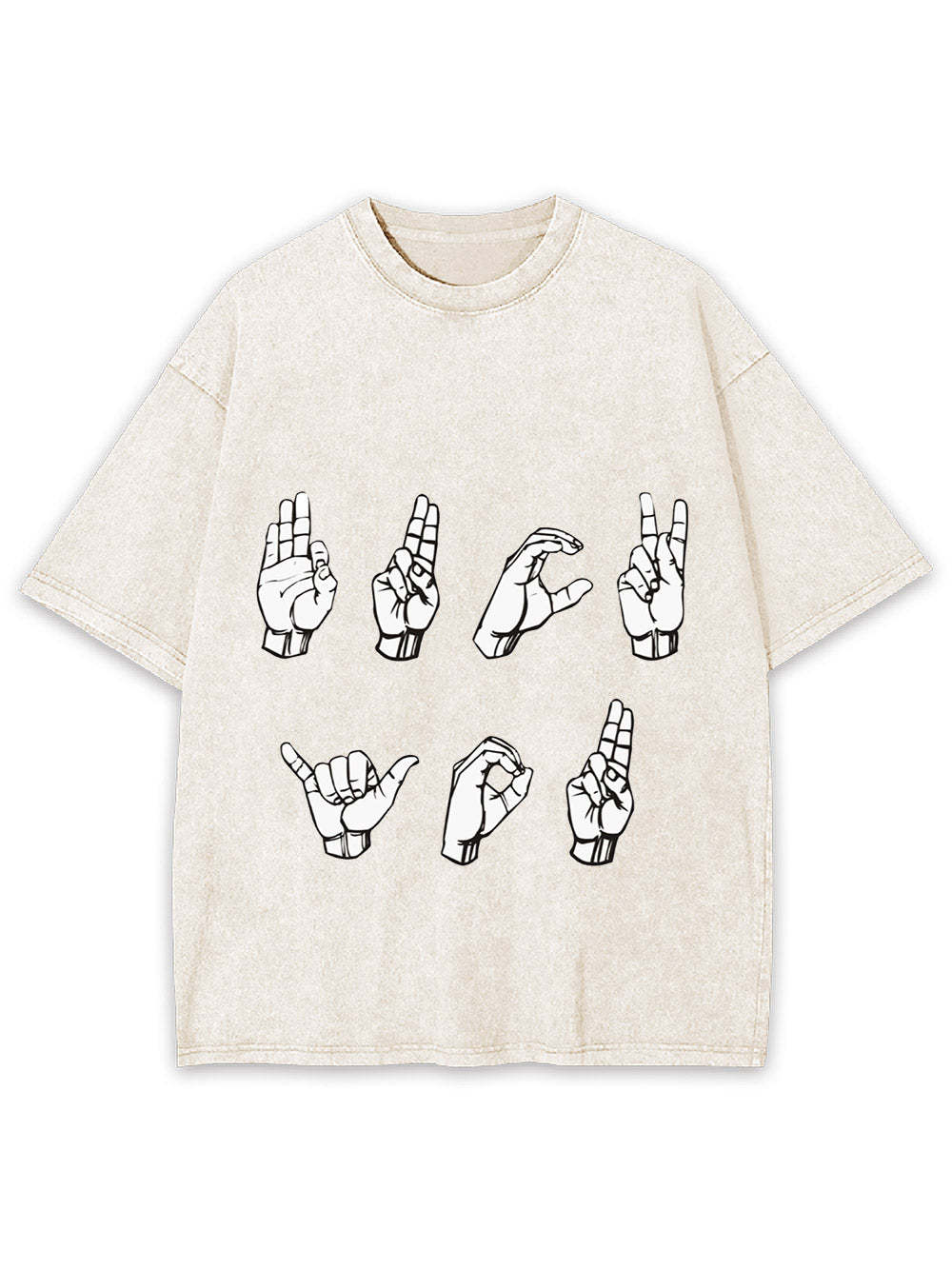 F*Ck You In Sign Language Rude Washed Tshirt